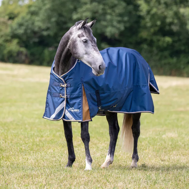 Shires Highlander Plus 0g Lite Turnout Rug - Navy